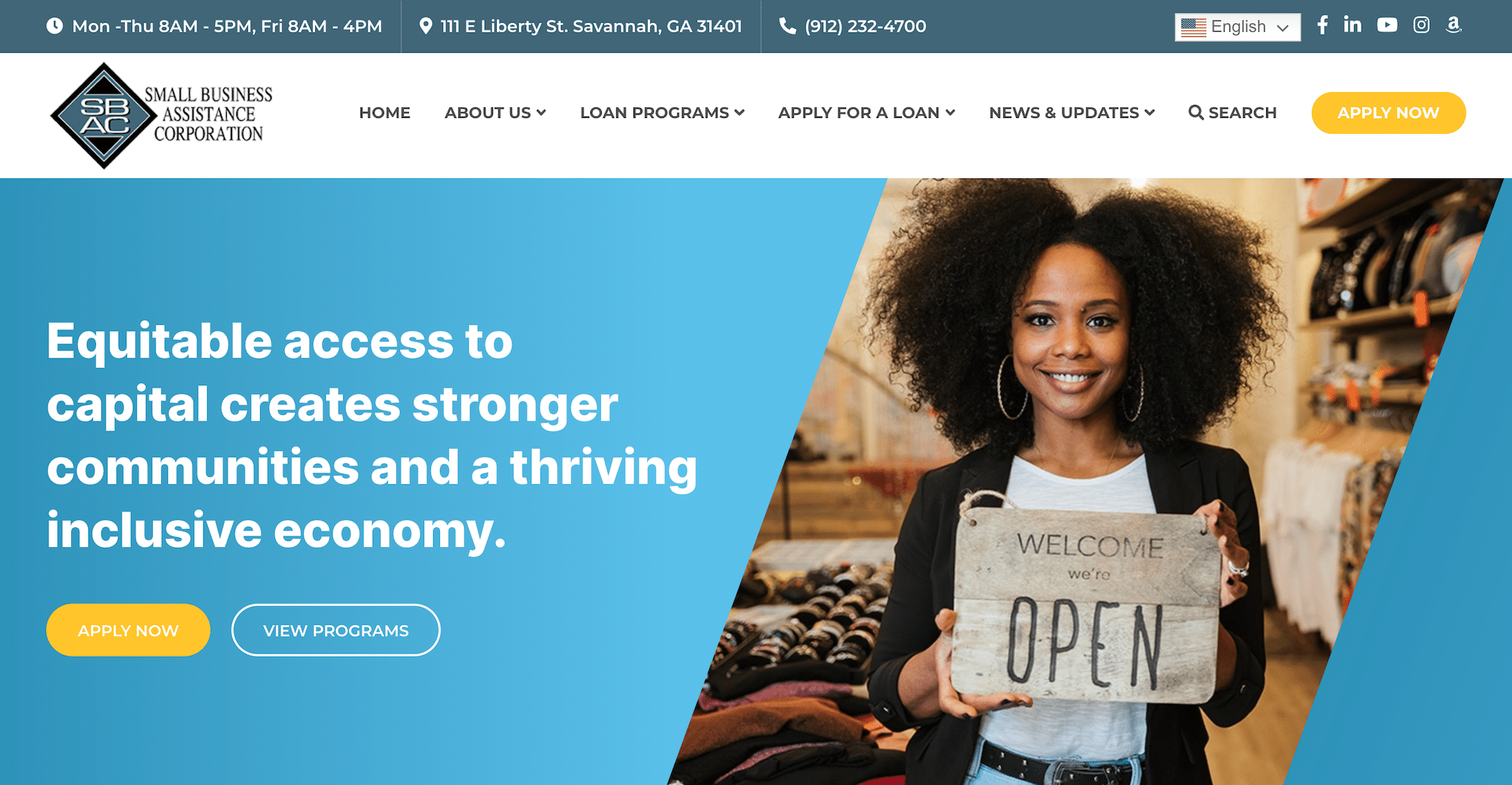 Small Business Assistance Corporation New Website