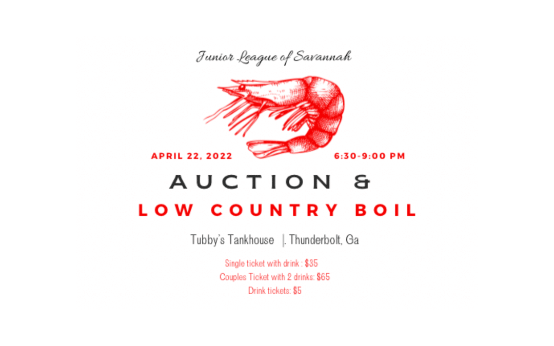 PRESS RELEASE: Junior League of Savannah to Host Annual Fundraising Auction & Lowcountry Boil on Friday, April 22