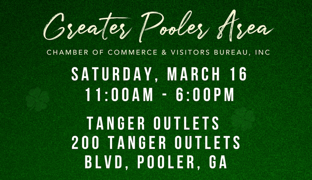 PRESS RELEASE: Pooler Chamber of Commerce to Host New St. Patrick’s Day Festival and Shuttle Service at Tanger Outlets